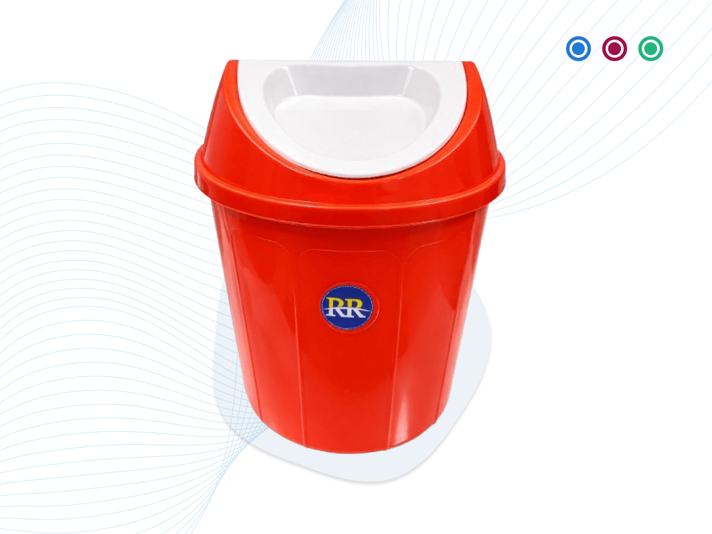 Plastic Dustbin with Lid – image 2